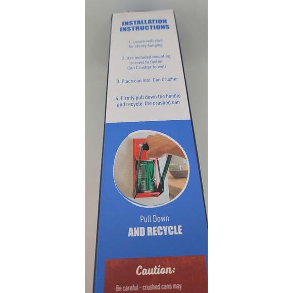 Mckay Metal Can and Plastic Bottle Crusher & Opener Heavy Duty Wall Mounted Blk - Picture 4 of 7